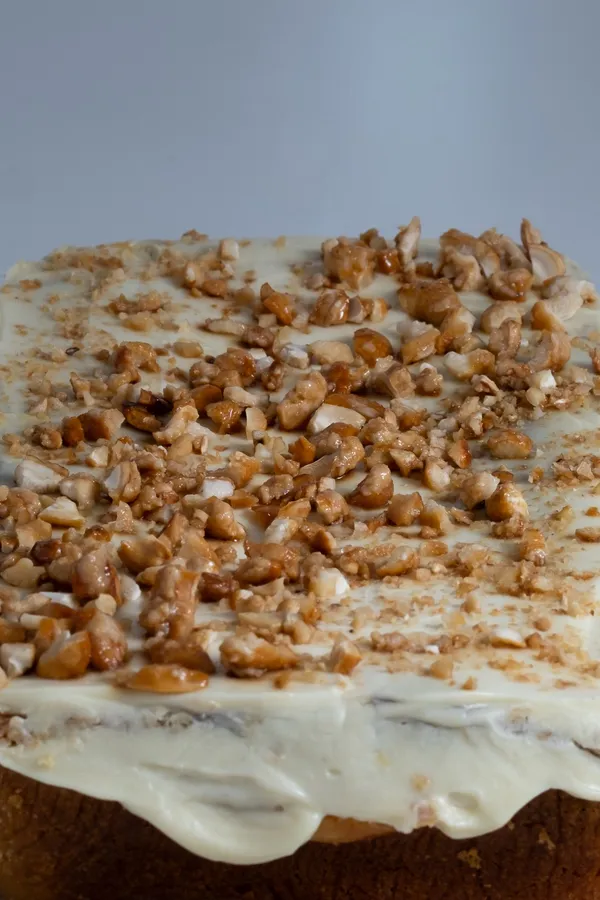 Textura de nuez y crema